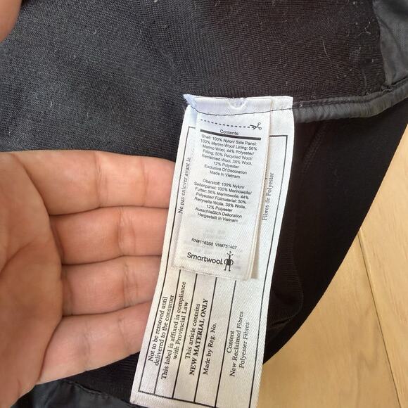 Smartwool Smartloft 60 Hoodie Vest Women's Large Black Full Zip Insulated - Picture 6 of 9